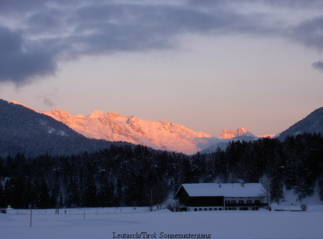 Leutasch/Tirol: Sonnenuntergang